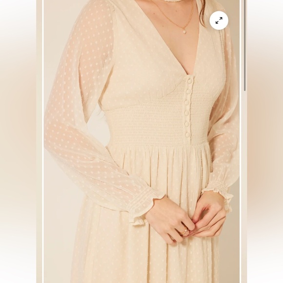 Patrons of Peace Altura Cream Long Sleeve boho Dress size small. - Picture 11 of 13